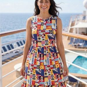Disney Cruise Set Sail Nautical Themed Womens Cut out back Dress